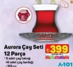 PAŞABAHÇE AURORA ÇAY SETİ 12 PARÇA